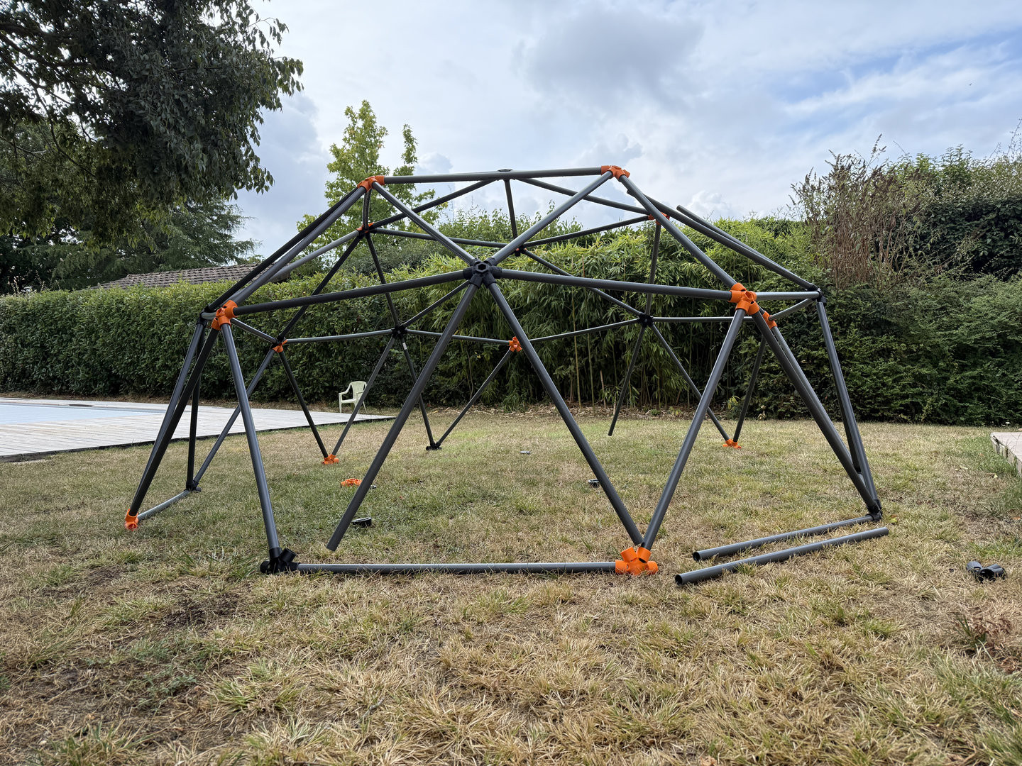 Relier le deuxième niveau du dôme avec des pièces à 6 arêtes